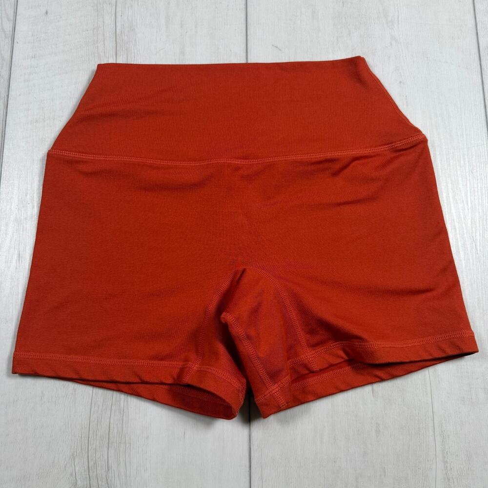 Set Active Form Cloud Orange Yoga Workout Running Athletic Biker Shorts Small